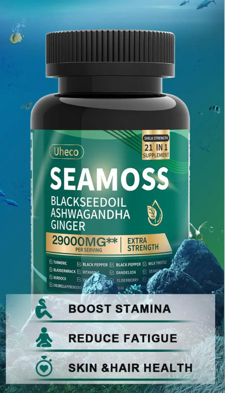 Suplemento Natural 8 em 1 💎 Sea Moss - Ashwagandha