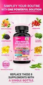 Myo-Inositol + D-Quiro-inositol 💎 Fórmula 16 em 1 Extra Forte