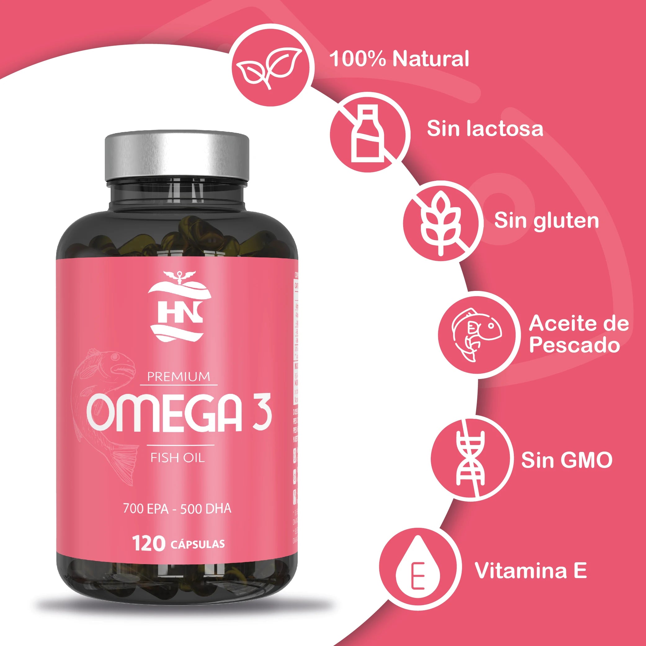 Ómega 3 2000mg 💎 Promove a Função Cerebral, Cardiovascular e Visão