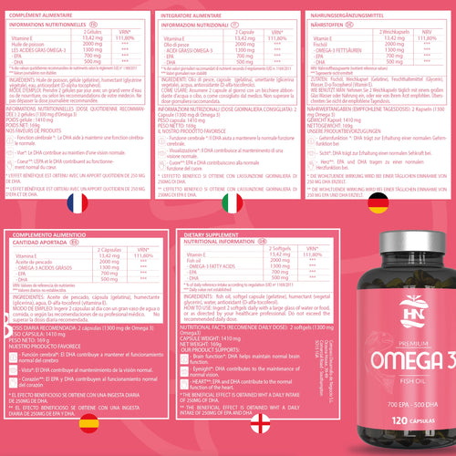 Ómega 3 2000mg 💎 Promove a Função Cerebral, Cardiovascular e Visão