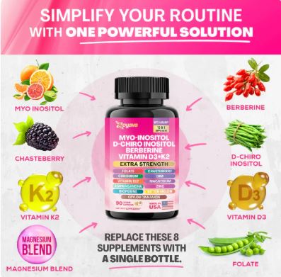 Myo-Inositol 💎 Fórmula 16 em 1 Extra Forte